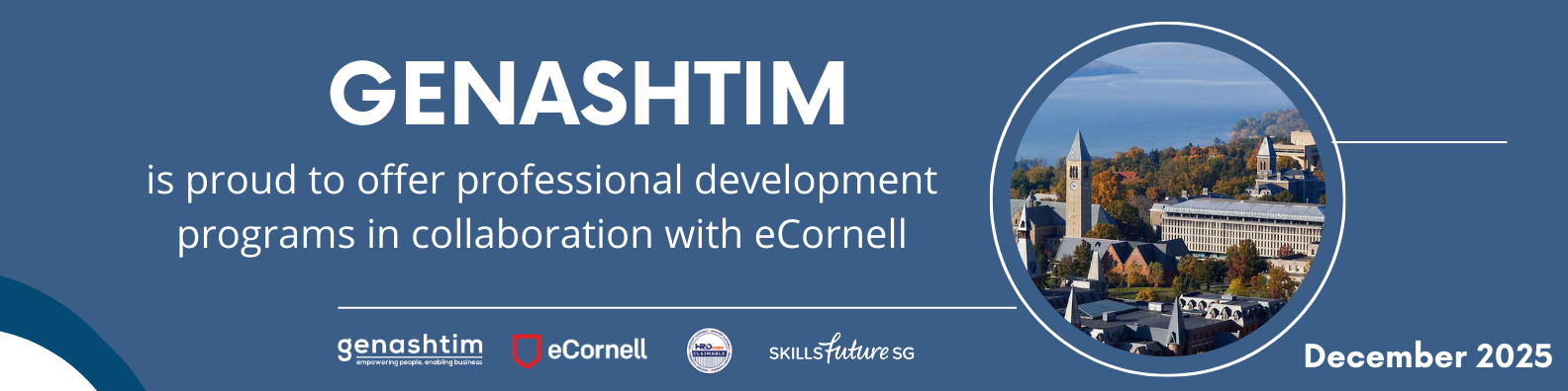 GENASHTIM is proud to offer professional development programs in collaboration with eCornell